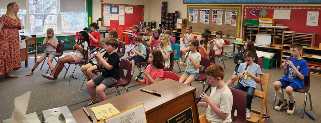 Featured image of article: DCS Students Practice Recorder Playing